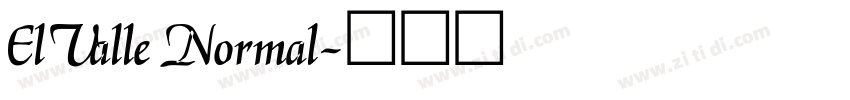 ElValle Normal字体转换